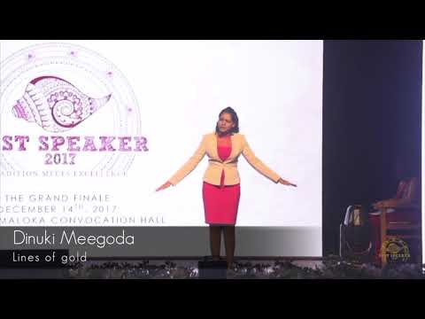 Dinuki Meegoda - "Lines of Gold" - Best Speaker 2017