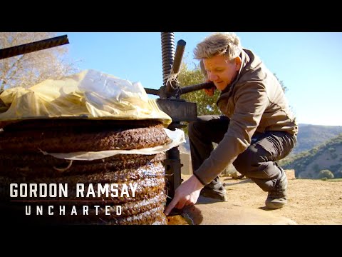 Gordon Ramsay Learns The Medieval Way Of Making Olive Oil | Gordon Ramsay: Uncharted