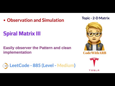 Spiral Matrix III  (LeetCode 885) (Easily Explained)