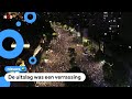 Tienduizenden mensen de straat op voor nieuwe president