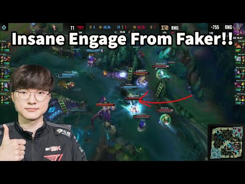 T1 Faker 1v5 Lissandra Engage On RNG To Win The Teamfight!!