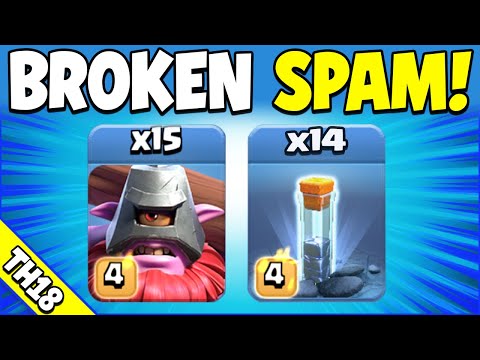Mass Throwers are BROKEN! Best TH18 Attack Strategy (Clash of Clans)