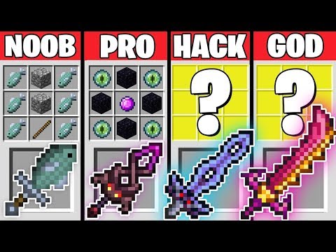 Minecraft Battle / EPIC SWORD CRAFTING CHALLENGE - NOOB vs PRO vs HACKER vs GOD Minecraft Animation