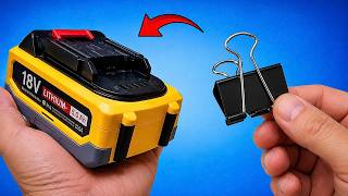 🔥 Millions Don’t Know This! Dead Battery Try This Binder Clip Trick!🔋