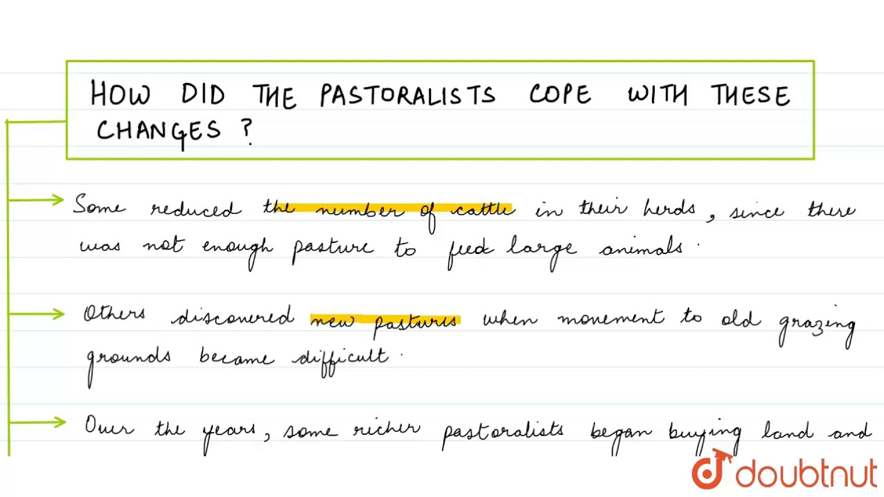 HOW DID THE PASTORALISTS COPE WITH THESE CHANGES?