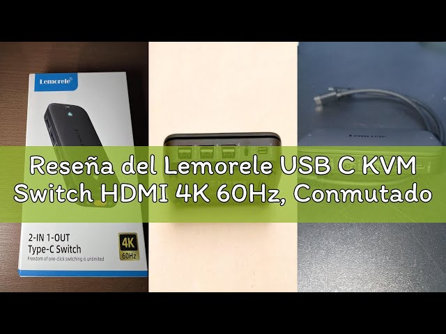 Vídeo relacionado con Lemorele USB C KVM Switch HDMI 4K 60Hz, Conmutador USB con Botón para 2 PC 1 Monitor, Compatible con KVM Switch 2 Monitores, Plug and Play, Ideal para Oficina y Casa