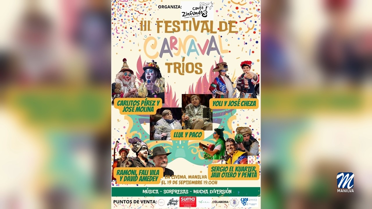 III Festival de Tríos de Carnaval el 19 de septiembre III Festival de Tríos de Carnaval el 19 de septiembre