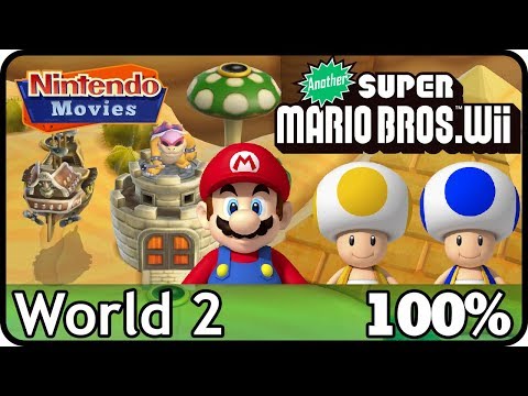 Another New Super Mario Bros. Wii - World 2 (100%, Multiplayer)