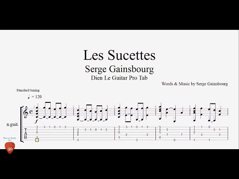 Serge Gainsbourg - Les Sucettes - Guitar Tabs