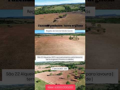 Terra argilosa, 22 alqueires em Sanclerlândia GO / whatsapp 62 99373-6407