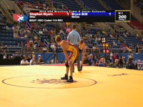 Cadet Freestyle 119 pounds - Bryce Brill vs. Stephen Myers