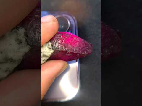 Rough Ruby to Faceted Ruby! Love Watching These Gem Cutters Work! #shorts #ruby #rubies #gems #jewel