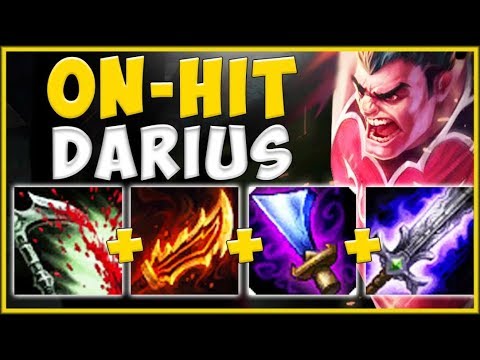 ON-HIT EFFECTS + INSTA 5 STACK DARIUS BUILD IS 100% UNFAIR! DARIUS SEASON 10! - League of Legends