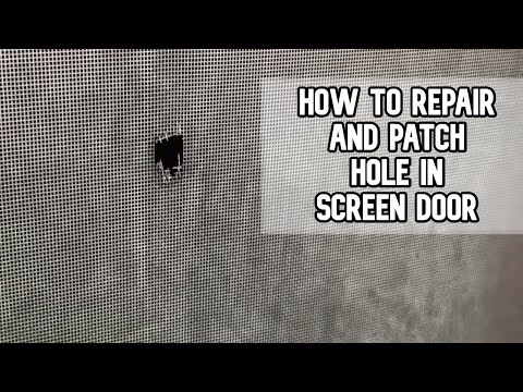 How to repair and patch hole in screen door #diy #hole #screendoor #patchhole