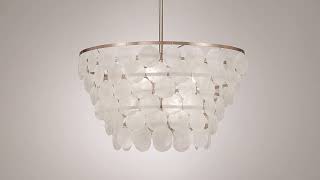 1_Watch A Video About the Possini Euro Ibiza Capiz and Brass Coastal 6 Light Chandelier