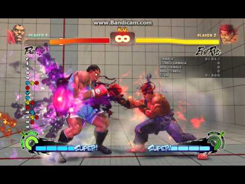 Evil Ryu vs Balrog: unblockable setup - backthrow
