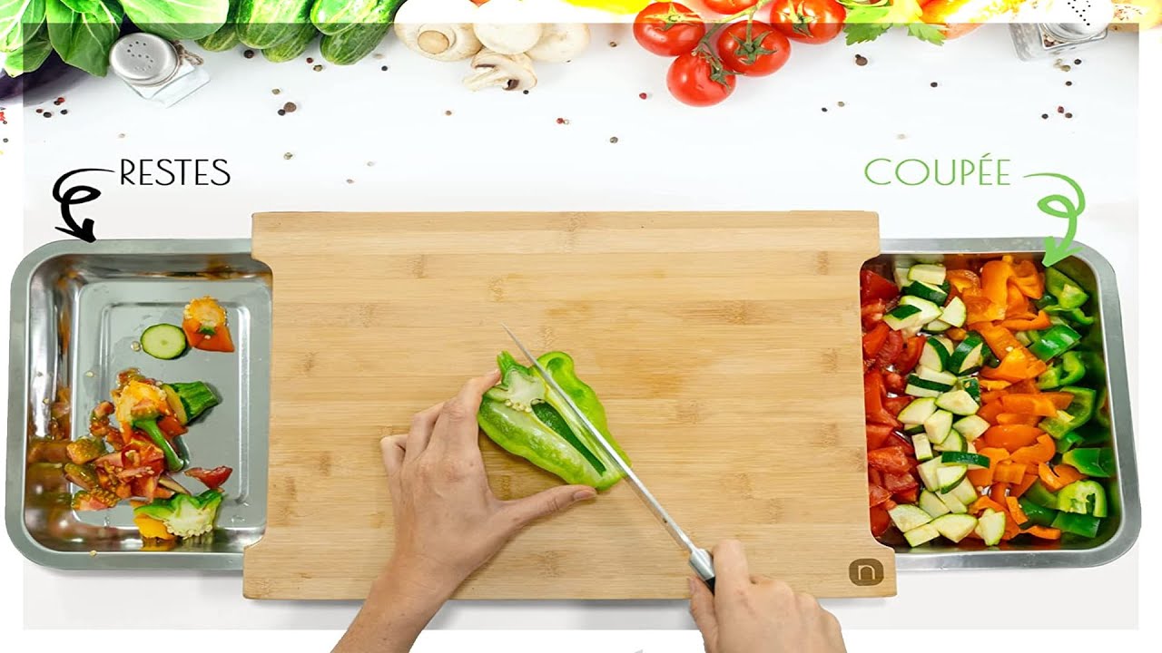 La planche à découper en bambou indispensable dans votre cuisine : découvrez son design innovant !
