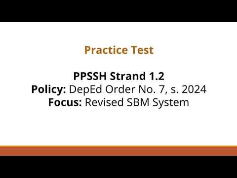 Laws and DepEd Orders and Memoranda Explained Strand 1 2 DO 7, s  2024 – Revised SBM System