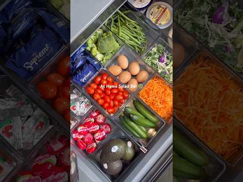 Fridge Organization- Home Salad Bar #organizedhome #homedecor #fridgeorganization #homeorganization