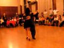  Silvina Valz  and  Oliver Kolker  are  dancing  to  the  milonga  "  Arrabalera  "