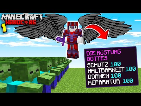 Ich habe eine RÜSTUNG GOTTES in Minecraft Hardcore hergestellt!