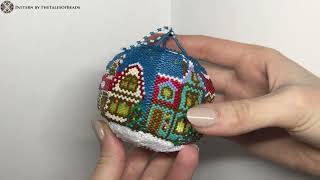 Christmas Town Beaded Bauble