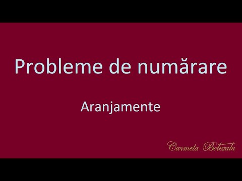 Numărare 3 Aranjamente