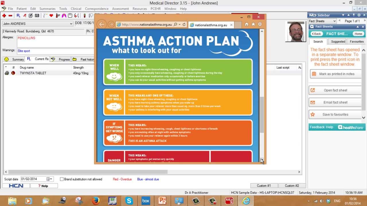 Healthshare Information Fact Sheet Application