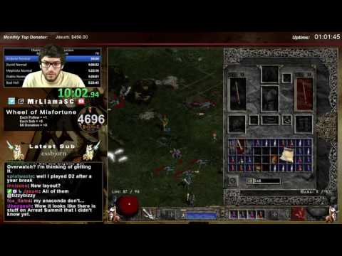 Diablo 2 - HELL SORCERESS PB! - 5:13:00 Part 1