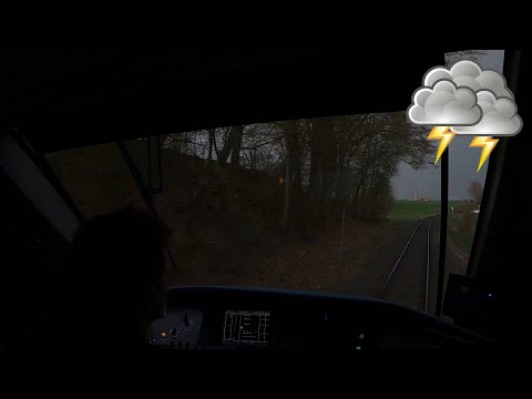 Fahrt ins Aprilgewitter | Regen und Hagel aus Lokführersicht
