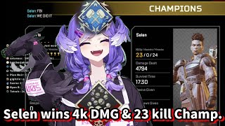 【日本語訳】セレン龍月、今度はバンガでダブハン爪痕チャンピオン / Selen Wins 4k DMG 23 kill Champ.