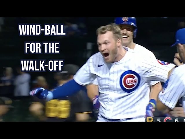 Ian Happ plays the wind for the walk off, a breakdown