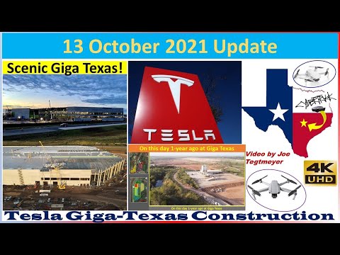 Tesla Gigafactory Texas 13 October 2021 Cyber Truck & Model Y Factory Construction Update (08:00AM)