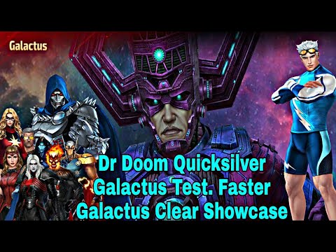 Doctor Doom And Quicksilver Galactus Test | Galactus One Shot Try Showcase - Marvel Future Fight