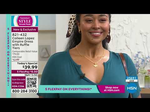 Colleen Lopez Empire Dress with Ruffle Tiers