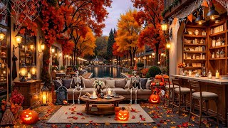 Relaxing Jazz Music at Halloween Coffee Shop Ambience for Work, Study, Unwind 🎃Background Jazz Music