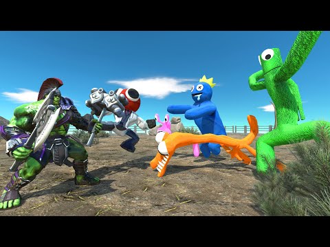 Hulk Warrior vs ALL Rainbow Friends - Animal Revolt Battle Simulator
