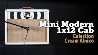 Video thumbnail for Celestion Alnico cream loaded Zilla Mini Modern 1x12 by Zilla Cabs