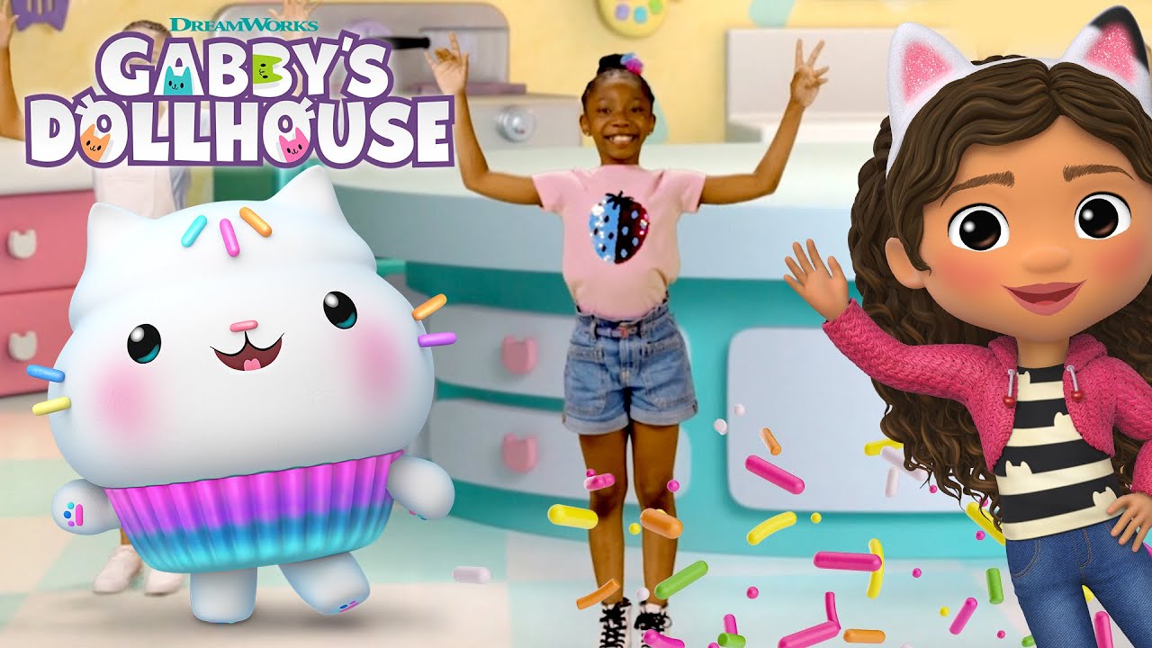 "Sprinkle Party" Dance Along! | GABBY'S DOLLHOUSE