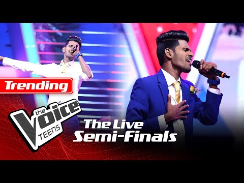 Hashen Dulanjana | Tiken Tika (ටිකෙන් ටික) | The Live Semi Finals | The Voice Teens Sri Lanka