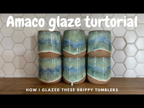 How I glazed these drippy tumblers - Amaco glaze tutorial