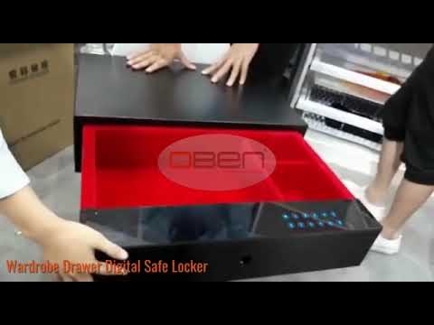 Metal + velvet wardrobe drawer digital safe box