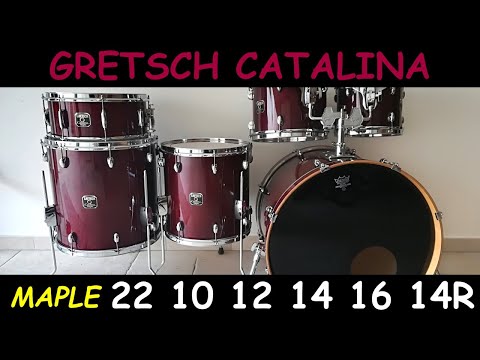 Gretsch Catalina maple drum set 6 pcs test #203