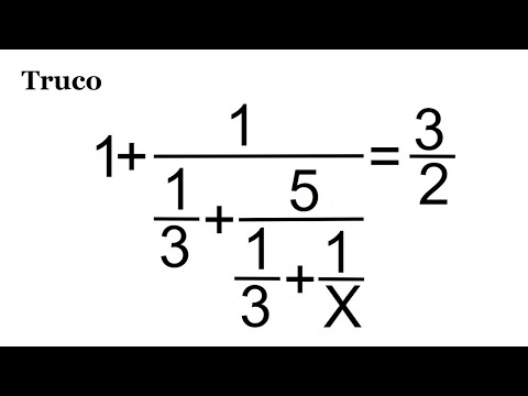 CÓMO RESOLVER ESTA ECUACIÓN RACIONAL. TRUCO. Álgebra Básica