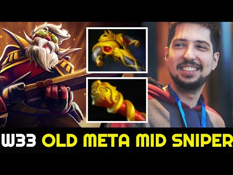 W33 Old Meta Mid Sniper with Full Damage Build Dota 2