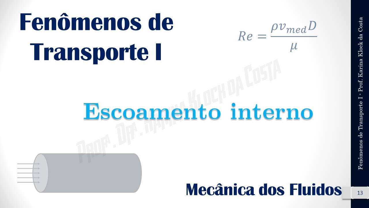Aula09 - Escoamentos Internos e Número de Reynolds