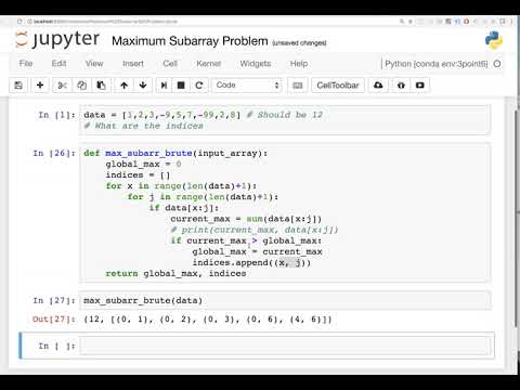 Python Maximum Subarray Problem In Plain English