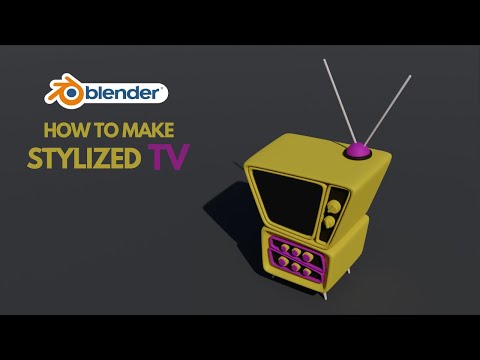 Simple Stylized TV In Blender