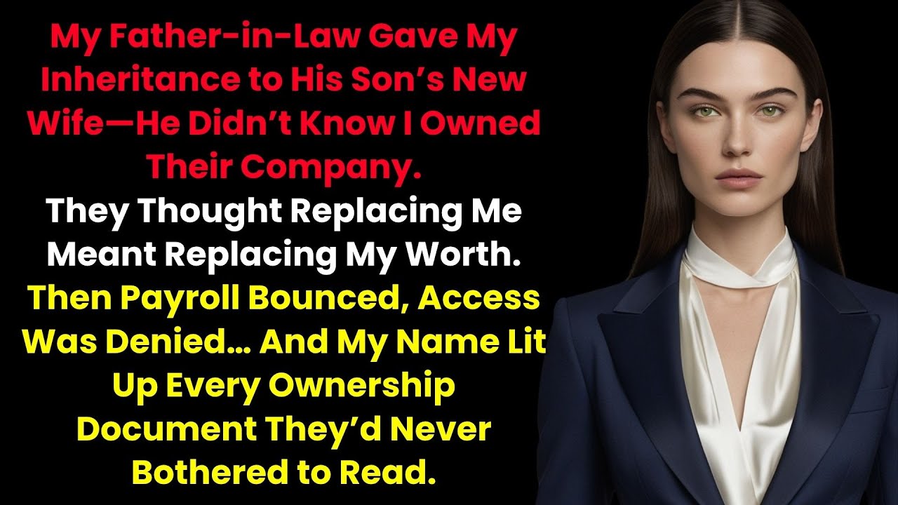 My Father-in-Law Gave My Inheritance to His Son's New Wife, He Didn't Know I Owned Their Company
