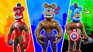 Making FNAF Feddy Fazbear mod Hulk, Spiderman, Captain America 🎪 Five Night At Freddy Clay Figure